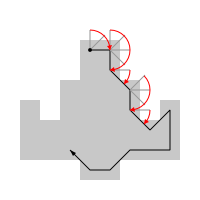 tracing a mask to generate a polygon